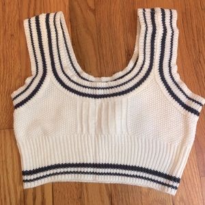 Knit crop top tank
